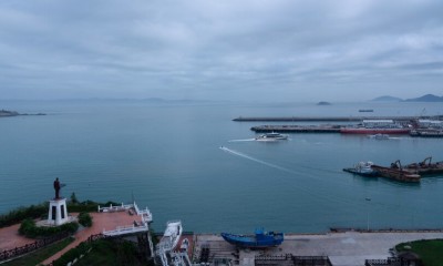 Scorcio del porto di Nangan, a Taiwan