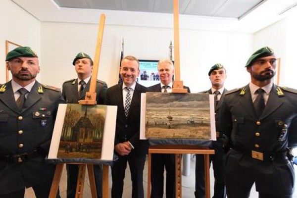 Two Van Gogh paintings recovered from Neapolitan Camorra