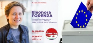 L&#039;Europarlamentare uscente Eleonora Forenza oggi a Taranto