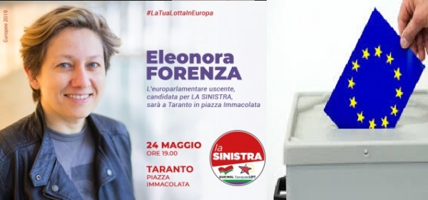 L&#039;Europarlamentare uscente Eleonora Forenza oggi a Taranto
