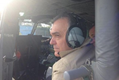 Regione Toscana – Il Presidente Rossi in elicottero controlla le Cave Apuane,