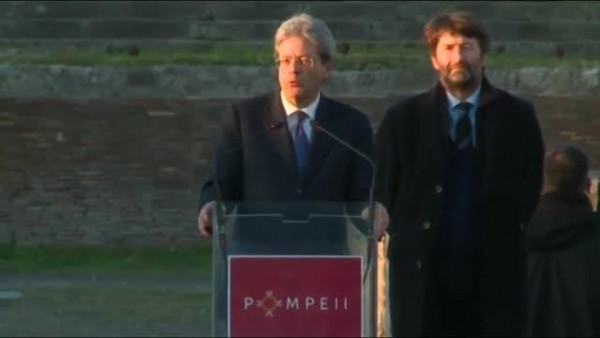 Pompei, intervento del Presidente Gentiloni