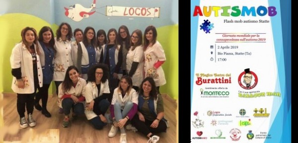 A Statte (Taranto)  “AutisMob” indossando il blu