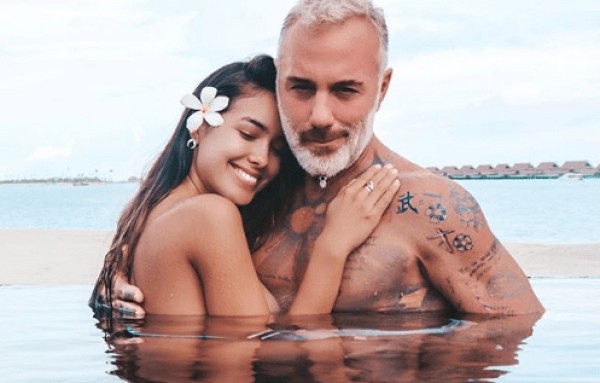 La modelo venezolana Sharon Fonseca y l&#039;italiano Gianluca Vacchi están esperando su primer hijo