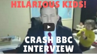 In diretta BBC l&#039;assalto dei bimbi manda in tilt l&#039;intervista del prof