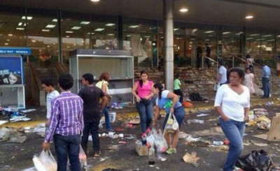 Saqueos en Mérida, imágenes difundidas en las redes sociales venezolanas