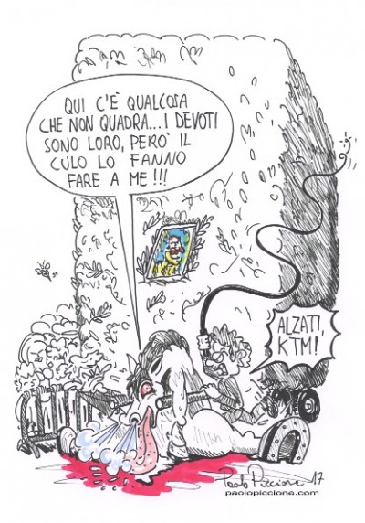 La “processione” di San Giuseppe e l’equino blasfemo...  Le vignette di Paolo Piccione