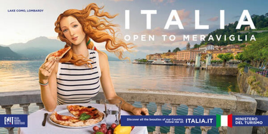 El afiche de la nueva campaña turística italiana