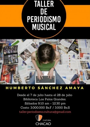 Humberto Sánchez Amaya dicta taller de Periodismo Musical en la Biblioteca LPG