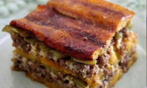 Pasticho de plátano y queso