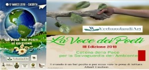 Il 17 marzo, a Caserta, la 3^ edizione del premio  «la voce dei poeti – catena della pace per l’ambiente»