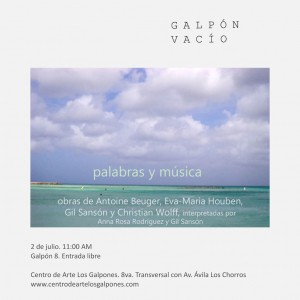 Palabras y música. Recital con Anna Rosa Rodríguez y Gil Sansón el domingo 2 de julio en Los Galpones
