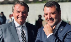 Salvini difende Bolsonaro alla cerimonia in onore dei caduti brasiliani a Pistoia
