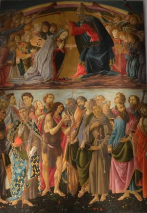Sandro Botticelli e bottega, Incoronazione della Vergine e Santi