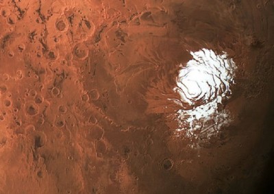 I ghiacci nel Polo Sud di Marte nascondono un lago di acqua salata