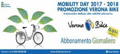Verona Bike: bici a 1 centesimo per il Mobility Day