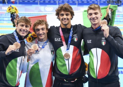 Tokyo, Italia bronzo nella 4x100 mista maschile di nuoto