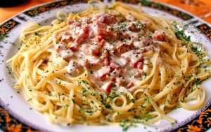 Los espaguetis a la carbonara