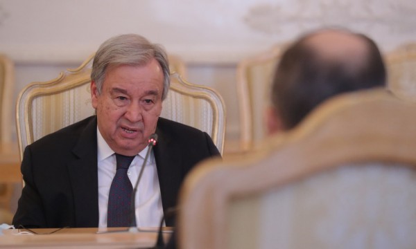 Antonio Guterres all&#039;incontro con Serghei Lavrov