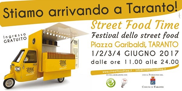 Street Food Time: dall&#039;1 al 4 giugno Taranto ospiterà l&#039;evento del cibo di strada di qualità