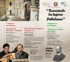 Instituto Italiano de Cultura: Invitacion al concierto barroco y a la inauguracion de la muestra fotografica Lugares Palladianos