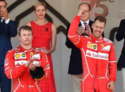 Ferrari sbanca Montecarlo, doppietta Vettel-Raikkonen