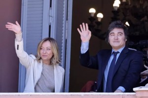Giorgia Meloni e Javier Milei