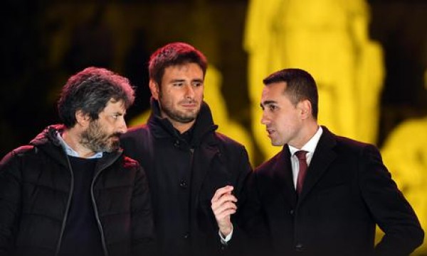 Luigi Di Maio, Alessandro Di Battista e Roberto Fico