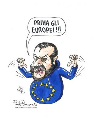 Svolta o inversione ad &quot;U&quot;???  ...le Vignette Satiriche di Paolo Piccione