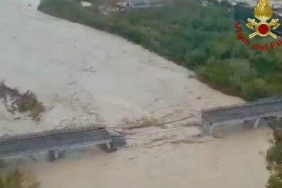 Il ponte crollato il 2 aprile 2026 in Molise 