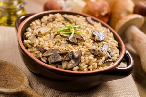 Risotto funghi porcini noci e gorgonzola