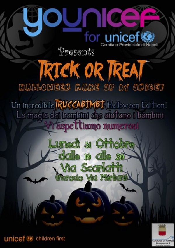 Napoli &ndash; Con Halloween per sensibilizzare sui diritti dell&rsquo;Infanzia, iniziativa targata Unicef