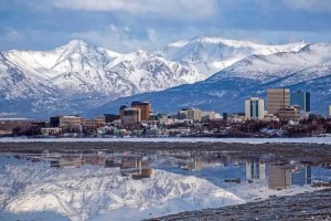  La ubicación importa y Trump lo sabe. Vista de Anchorage, capital de Alaska 