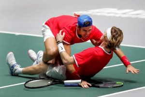 Así festejaron Khachanov y Rublev la victoria en el dobles y el pasaje