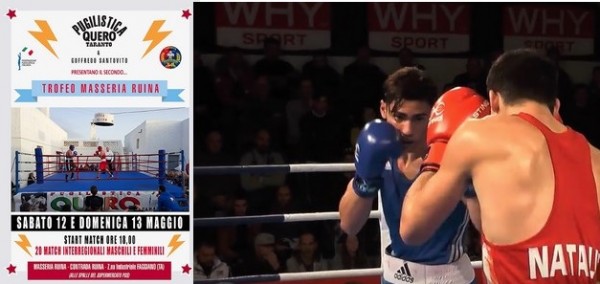 Boxe: nel weekend il secondo trofeo Masseria Ruina  nel tarantino l&rsquo;evento Puglia-Basilicata-Abruzzo- 40  sul ring