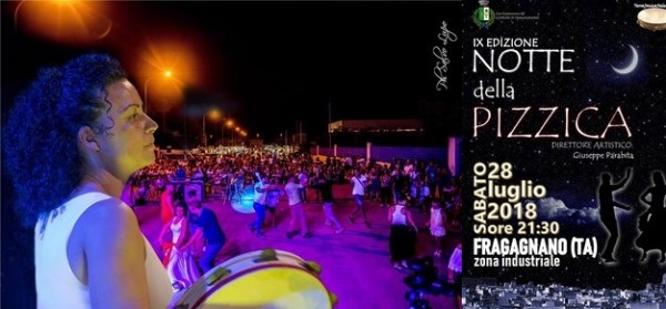 Fragagnano:  Tutto pronto per la Notte della Pizzica, IX edizione 2018