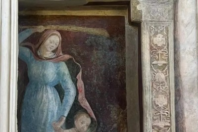  El fresco La Virgen del Socorro. 