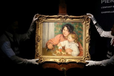  L'enfant et ses jouets - Gabrielle et le fils de l'artiste, Jean (Il bambino e i suoi giocattoli - Gabrielle e il figlio dell'artista, Jean) opera di Renoir 