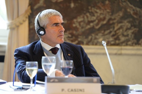 il senatore Pier Ferdinando Casini Presidente della Commissione Esteri del Senato italiano
