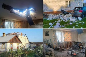  Casas afectadas por los drones rusos que cayeron sobre territorio polaco. 