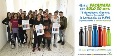 Lecce - Il Pacamara Caff&egrave; diventa ECOista e offre acqua low cost a chi porta la borraccia