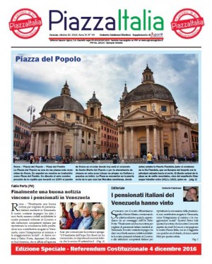 Piazza Italia &quot;el periodico de los italo venezolanos&quot; edizione speciale Referendum Costituzionale del 4 dicembre PDF