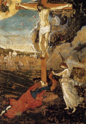 Sandro Botticelli, La Crocifissione simbolica &egrave; un dipinto a tempera su tela (73,5x50,8 cm) , databile al 1502 circa e conservato nel Fogg Art Museum dell'Universit&agrave; di Harvard a Cambridge (Massachusetts).