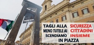 Il 12 ottobre la consulta della sicurezza scende in Piazza Montecitorio