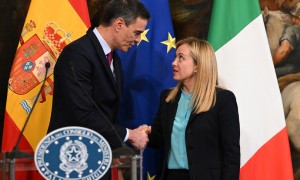 Pedro Sanchez e Giorgia Meloni