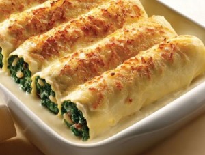 Canelones vegetales: Mezcla de sabores