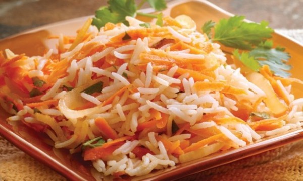 Receta de arroz con jengibre y zanahoria