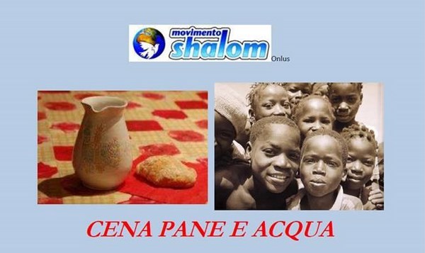 Taranto - Cena a pane e acqua per le ceneri con l'Arcivescovo e il movimento Shalom Onlus