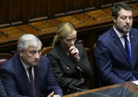 Antonio Tajani, Giorgia Meloni e Matteo Salvini 