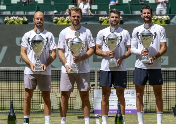  22 giugno 2025, torneo di Halle, finale di doppio tra i tedeschi Krawietz-Pütz e gli azzurri Bolelli-Vavassori